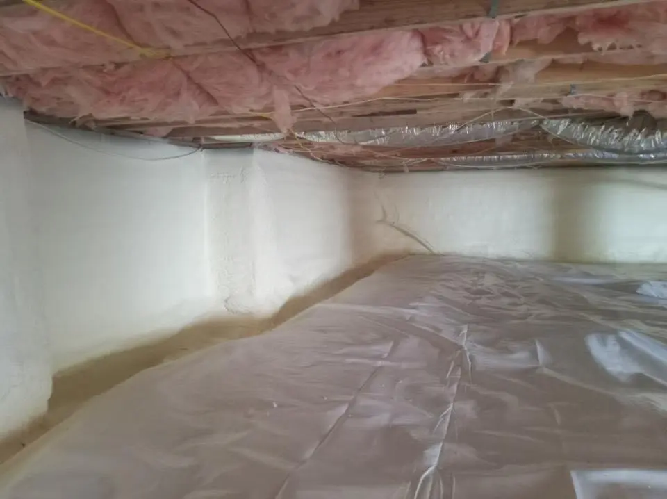 Crawl space encapsulation with closed-cell spray foam for Spray Foam Roofing in Prichard